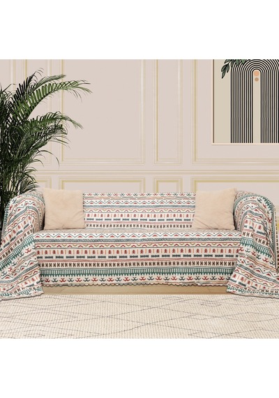Latuda Concept Softmicro Etnik Desenli Boho Koltuk Örtüsü, Tv Battaniyesi 180 x 300 CM