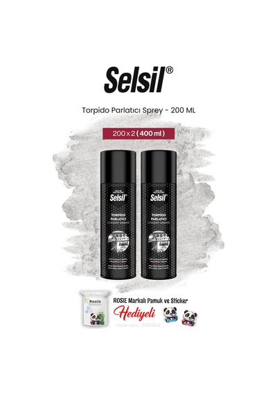 Selsil Torpido Parlatıcı Sprey, 200 Ml 2 Adet Ve Rosie Pamuk 1 adet