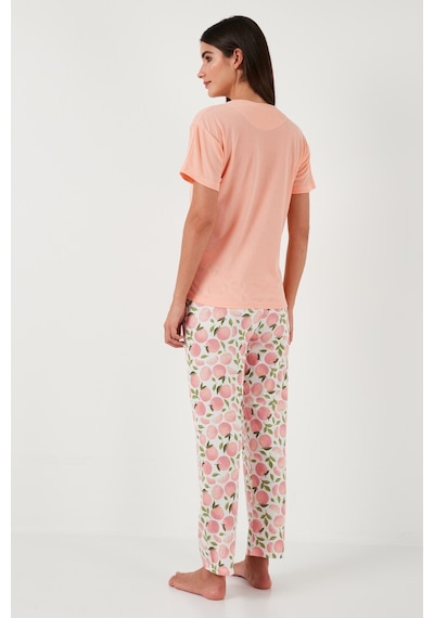 Lela Regular Fit Bisiklet Yaka Kısa Kollu Bayan Pijama Takımı 65770105 Somon Lela Regular Fit Bisiklet Yaka Kısa Kollu Bayan Pijama Takımı 65770105 Somon