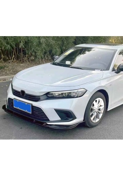 Honda Civic Fe 3 Parça Ön Lip Parlak Siyah Plastik Ön Ek Karlık 2022 Ve Üzeri