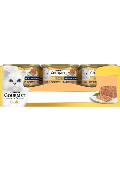 Tr Gold Kıyılmış Hindili Yaş Kedi Maması, Yetişkin, 85 G