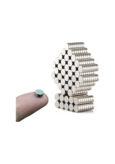 Dünya Magnet 50 Adet - Yuvarlak Neodyum Mıknatıs, 6x3 Mm, Güçlü Magnet, N35 Kalite