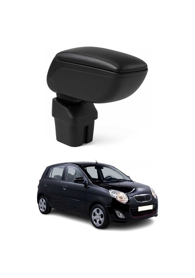 Kia Picanto 2011-2017 Adaptörlü Model Uyumlu Kolçak Kol Dayama Siyah Suni Deri Araca Özel