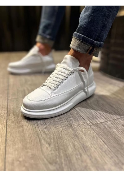Ay Mood Jy914 Drake Bağcıklı Cilt Erkek Günlük Sneaker Ayakkabı Cbt Beyaz