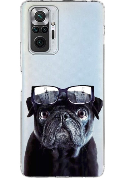 Xiaomi Redmi Note 10 Pro İle Uyumlu Köpek 3 Kamera Korumalı Şeffaf Kılıf Şeffaf