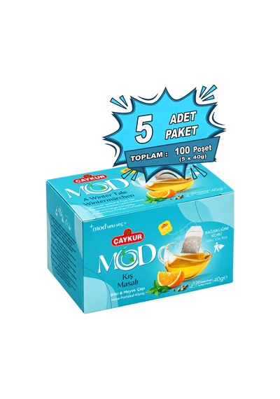 Mod Kış Masalı Bardak Poşet Çay 2x20 40gr. Beşli Paket