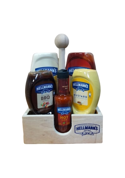 Hellmann's 5'li Sos Paketi Ahşap Tepsi 4 Adet
