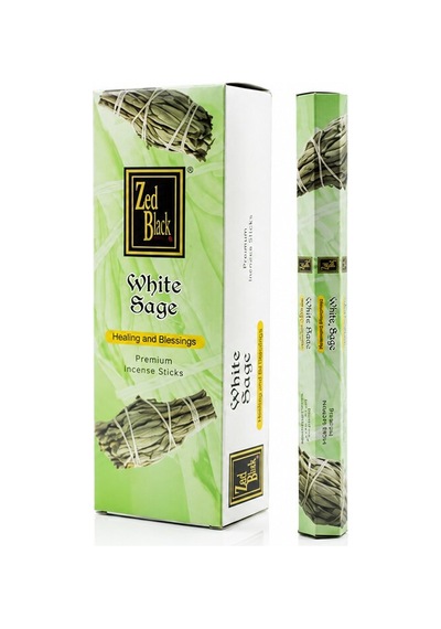Zed Black Salvia Blanca Çubuk Tütsü - White Sage Beyaz Ada Çayı- 6'li Paket