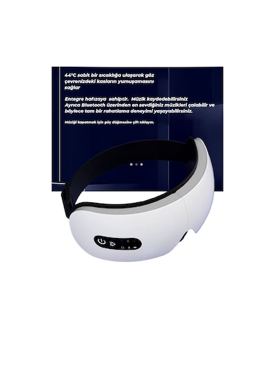 Robo Isıtmalı Titreşimli Masaj Gözlüğü Beyaz