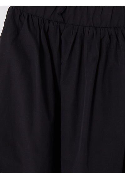 Lcw Modest Siyah Beli Lastikli Poplin Kloş Etek