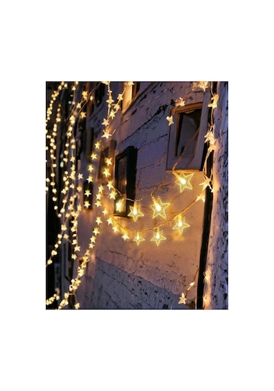 Yıldız Led Işık 5 Metre Dekoratif Aydınlatma Günışığı Sarı 61302866