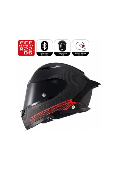 Ff871 Freedom Motosiklet Kaskı Spoiler Mod Full Face Kask Çok Renkli