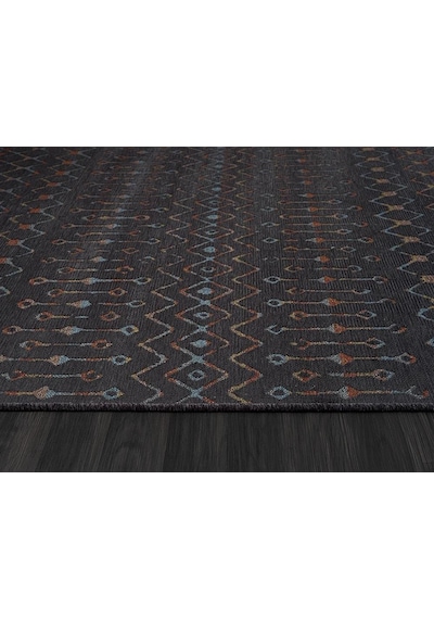 Lenda Ld003a Antrasit Kilim Renkli Detaylı Ince Antialerjik Kaymaz Taban Makinada Yıkanabilir Salon-102 Antrasıt-renklı