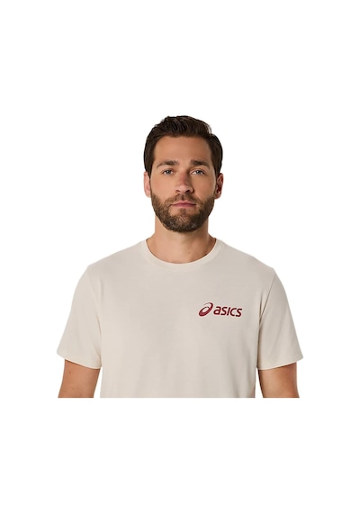 Asics Erkek Tişört Road Graphic Ss Tee 2031f026-101 Krem