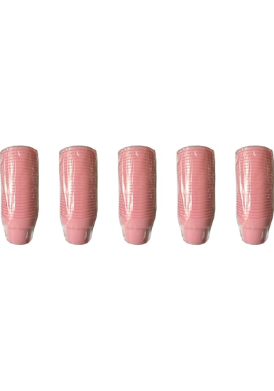 Omeyva Renkli Sert Mika Plastik Kristal Bardak - Pembe - 6 Oz / 180 Cc - 125 Adet