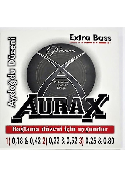 Aurax Ax-18P Saz Teli Profesyonel 0.18 Kısa Sap Extra Bass