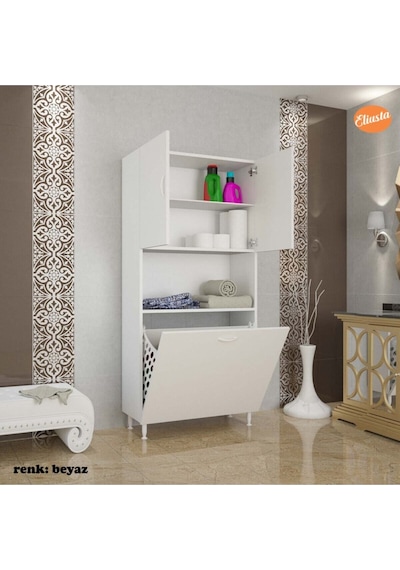 Çok Amaçlı Dolap Kirli Çamaşır Dolabı Kirli Çamaşır Sepetli Banyo Dolabı Mutfak Dolabı Beyaz Çok Amaçlı Dolap Kirli Çamaşır Dolabı Kirli Çamaşır Sepetli Banyo Dolabı Mutfak Dolabı Beyaz