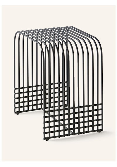Drop Tabure, Toz Kaplamalı Metal, 44,4 Cm Yükseklik, Jan Dijkstra Tasarımı, Modellenebilir Modern Tasarım Siyah