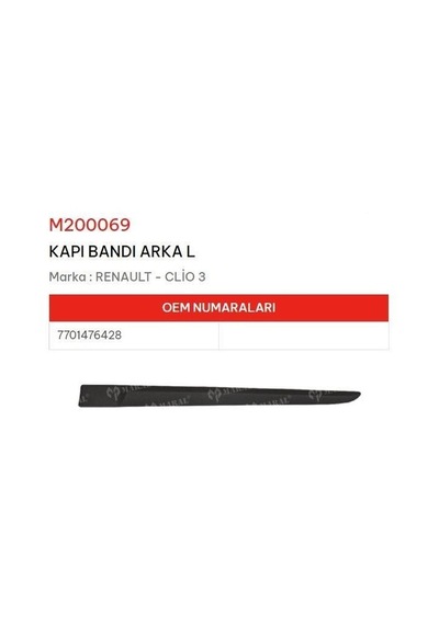 Kapı Bandı Arka Sol Clıo Iıı