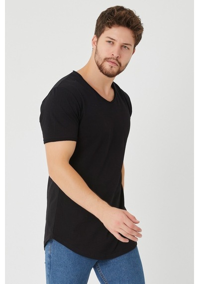 Tarz Cool Pis Yaka T-shirt Siyah