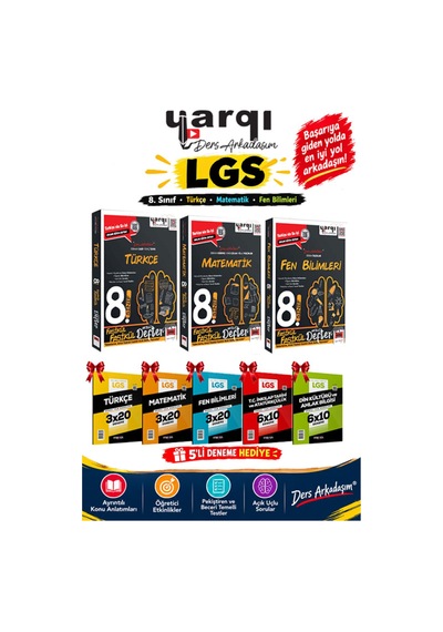 Ders Arkadaşım 8.sınıf Lgs Türkçe / Matematik / Fen Bilimleri Fasikül Fasikül Akıllı Defter Seti