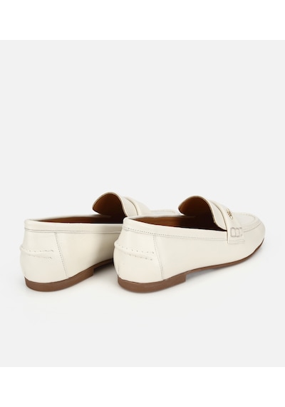 Hotiç Kadın Deri Ekru Yumuşak Dokulu Klasik Loafer -