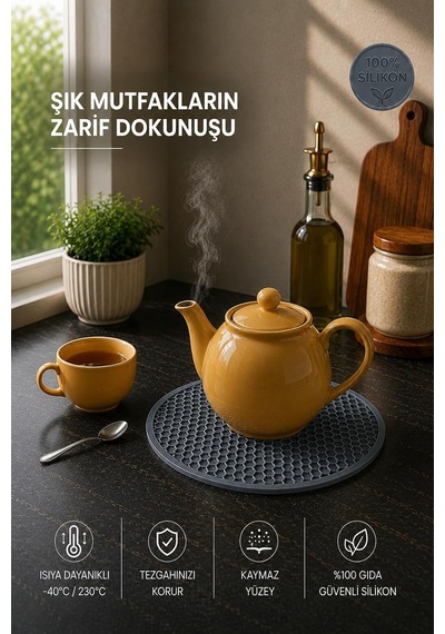 Tr Silikon Nihale, Isıya Dayanıklı Nihale,tava Tencere Altlığı,vakumlu Kapak Füme Genel
