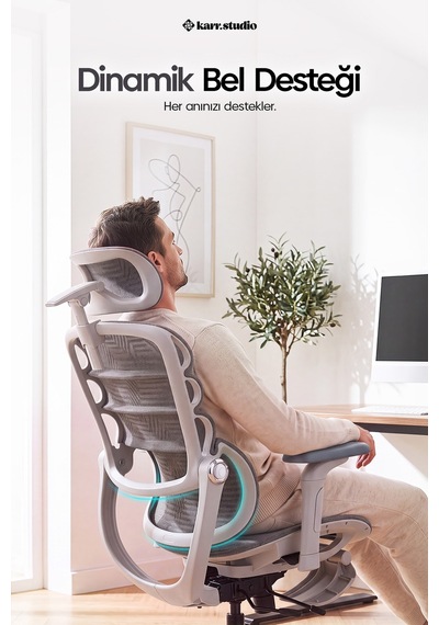 Rosso Ergonomik Çalışma Koltuğu - Gri