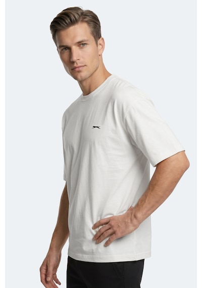 Slazenger Keane Erkek Oversıze Beyaz Tişört