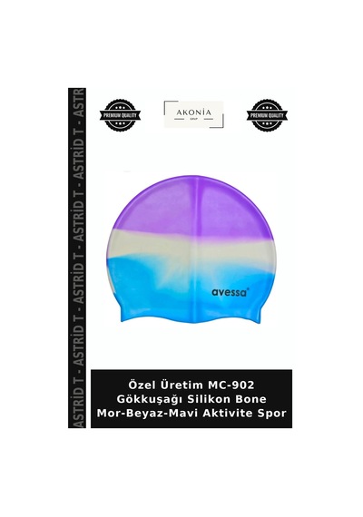 Özel Üretim Mc-902 Gökkuşağı Silikon Bone Mor-beyaz-mavi Aktivite Spor Çok Renkli