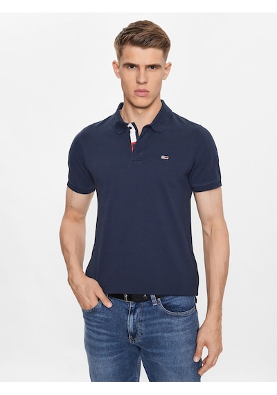 Tommy Hilfiger Tommy Hılfıger Erkek T-shırt Dm0dm15370-c87 Lacivert