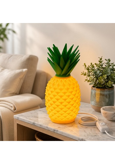 Sponge Ananas Masa Lambası Sarı - Yeşil