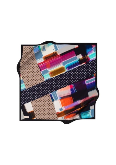 Pierre Cardin Sura İpek Eşarp 8847230 321 Lacivert Monogram Desen Lacivert Lacivert