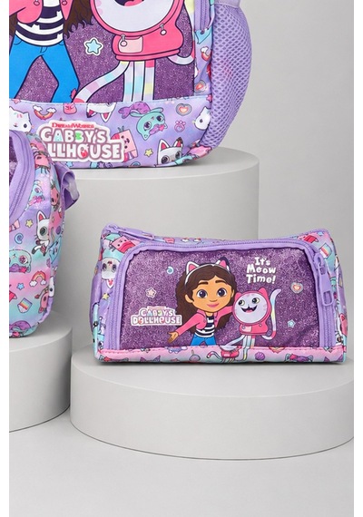 X Dekomus Lisanslı Gabby S Dollhouse Meow Magic Collection Anaokul Çantası,termoslu Beslenme Çantası Ve Kalem Çantası Seti Altın