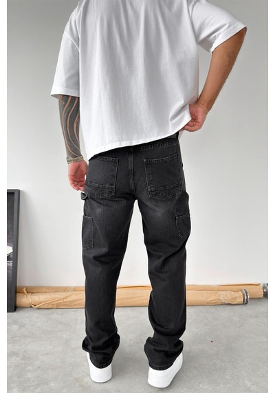 Füme Patch Detaylı Baggy Pantolon