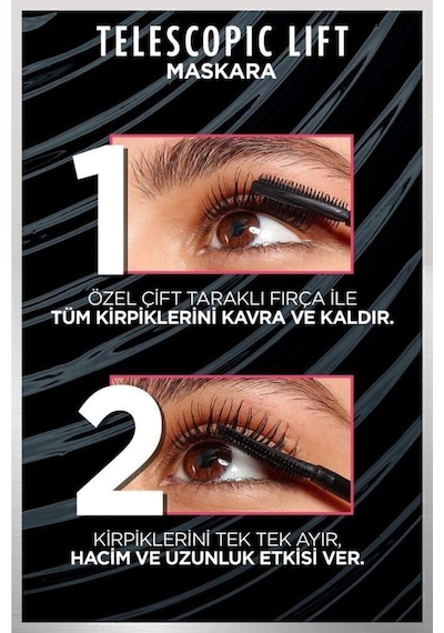 Telescopic Lift Extra Kirpiklerde Uzunluk Ve Hacim Etkili Siyah Maskara 9.9 Ml