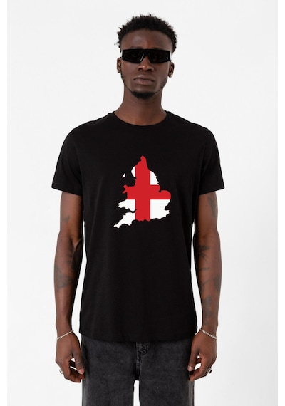Euro 24 England Siyah Erkek Tshirt 001