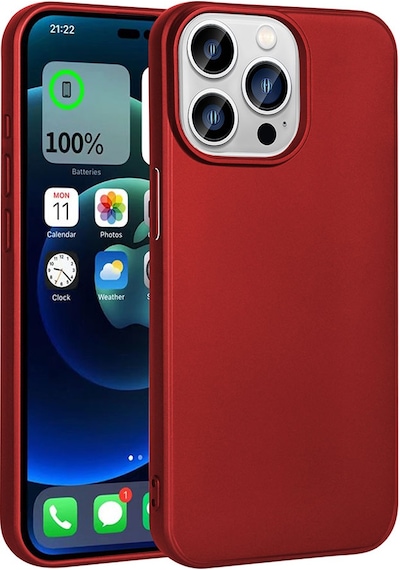 Apple Uyumlu iPhone 15 Pro  Zore Premier Silikon Kılıf-kırmızı Kirmizi