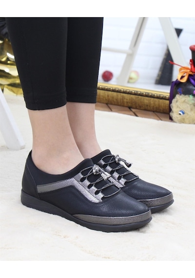 Nesil Shoes Cenice 702 Siyah Platin Günlük Kadın Ayakkabı SİYAH PLATİN