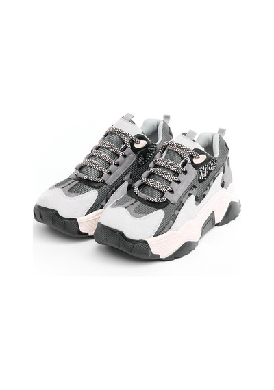 Derinet Comfort Taban Kadın Sneaker Buz Siyah Leopar Buz Siyah Leopar