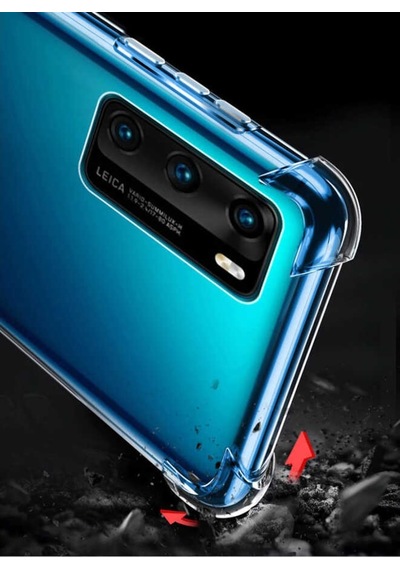Huawei P40 Kılıf Şeffaf Nitro Anti Shock Kapak Renksiz