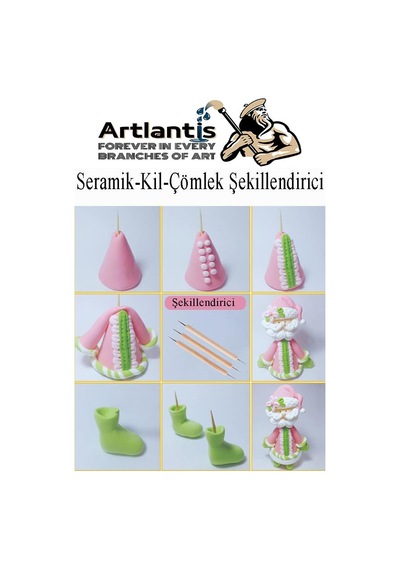 Seramik Kil Çömlek Şekillendirici 3 Lü 1 Paket Seramik Modelaj Oyma Seti Heykel Hobi Tasarım