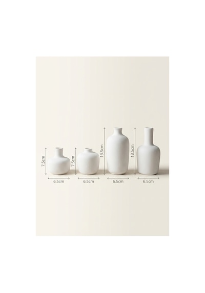 Kaveld Ardea 4'lü Dekoratif Vazo Seti El Yapımı Modern Minimalist Vazo Mermer Tozu Ve Yüksek Mukavemetli Çimento Kompozit - Beyaz Kaveld Ardea 4'lü Dekoratif Vazo Seti El Yapımı Modern Minimalist Vazo Mermer Tozu Ve Yüksek Mukavemetli Çimento Kompozit - Beyaz