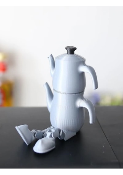 3dprototürk Sevimli Kahve Köşesi 6 Lı Biblo Seti Kahve Çekirdeği Moka Pot Kupa Bardak Dekoratif