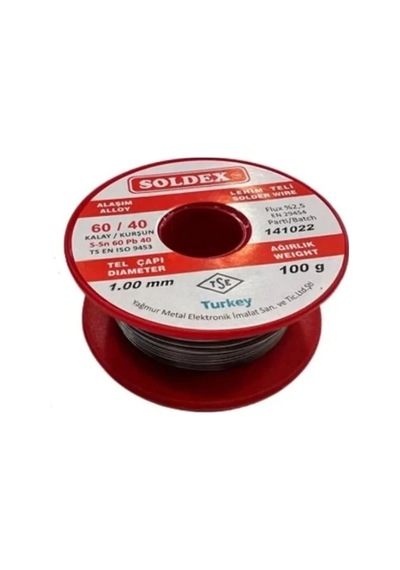 60/40 Lehim Teli 100gr 1,00mm Sn:60 / Pb:40