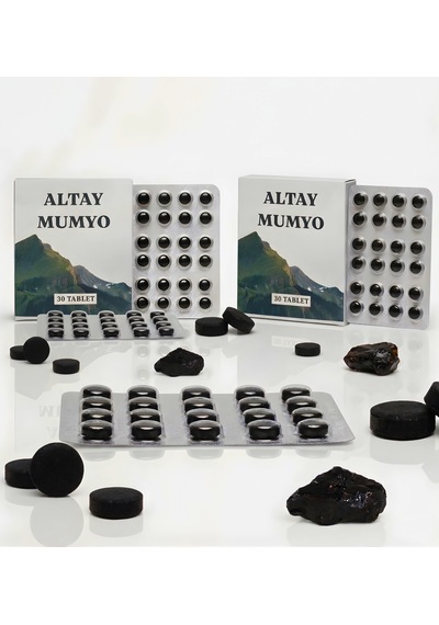 %100 Saf Mumiyo Shilajit Doğal Enerji, Güç Ve Bağışıklık Artırıcı Takviye 30 Tableti
