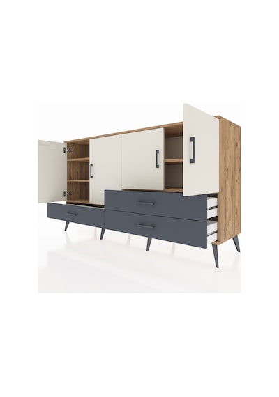 Hyperion Konsol 5 Raflı 3 Çekmeceli 4 Kapaklı 176x44x99 Çam-aytaş Çam-aytaşı/antrasit Hyperion Konsol 5 Raflı 3 Çekmeceli 4 Kapaklı 176x44x99 Çam-aytaş Çam-aytaşı/antrasit