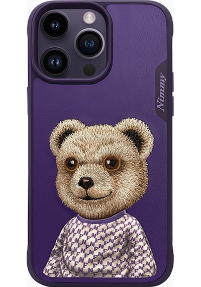Nimmy Apple Uyumlu iPhone 15 Pro Max Bear Serisi Nakış İşlemeli 3d Kılıf