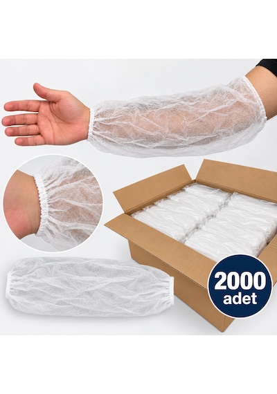 Aşçı Kolluk Tela Kumaş Bilekten Lastikli 2000 Adet