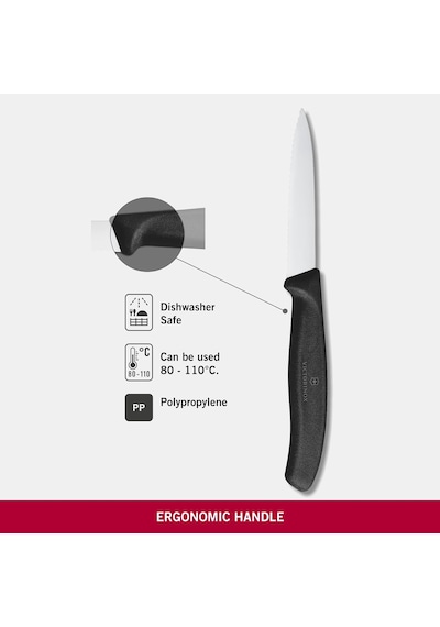 6.7633 8cm Tırtıklı Soyma Bıçağı Siyah / Gün Işığı